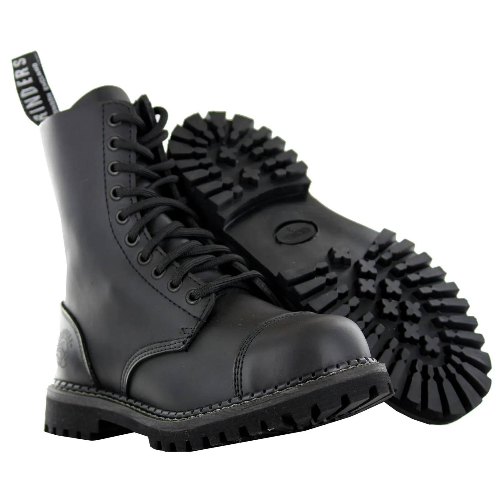 Bottes cheville unisexe à embout d'acier Grinders Stag Cs Derby Noir