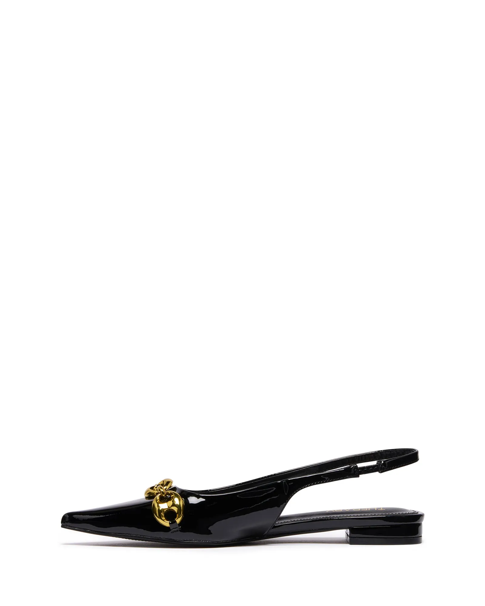 Escarpin Slingback Noir Vernis