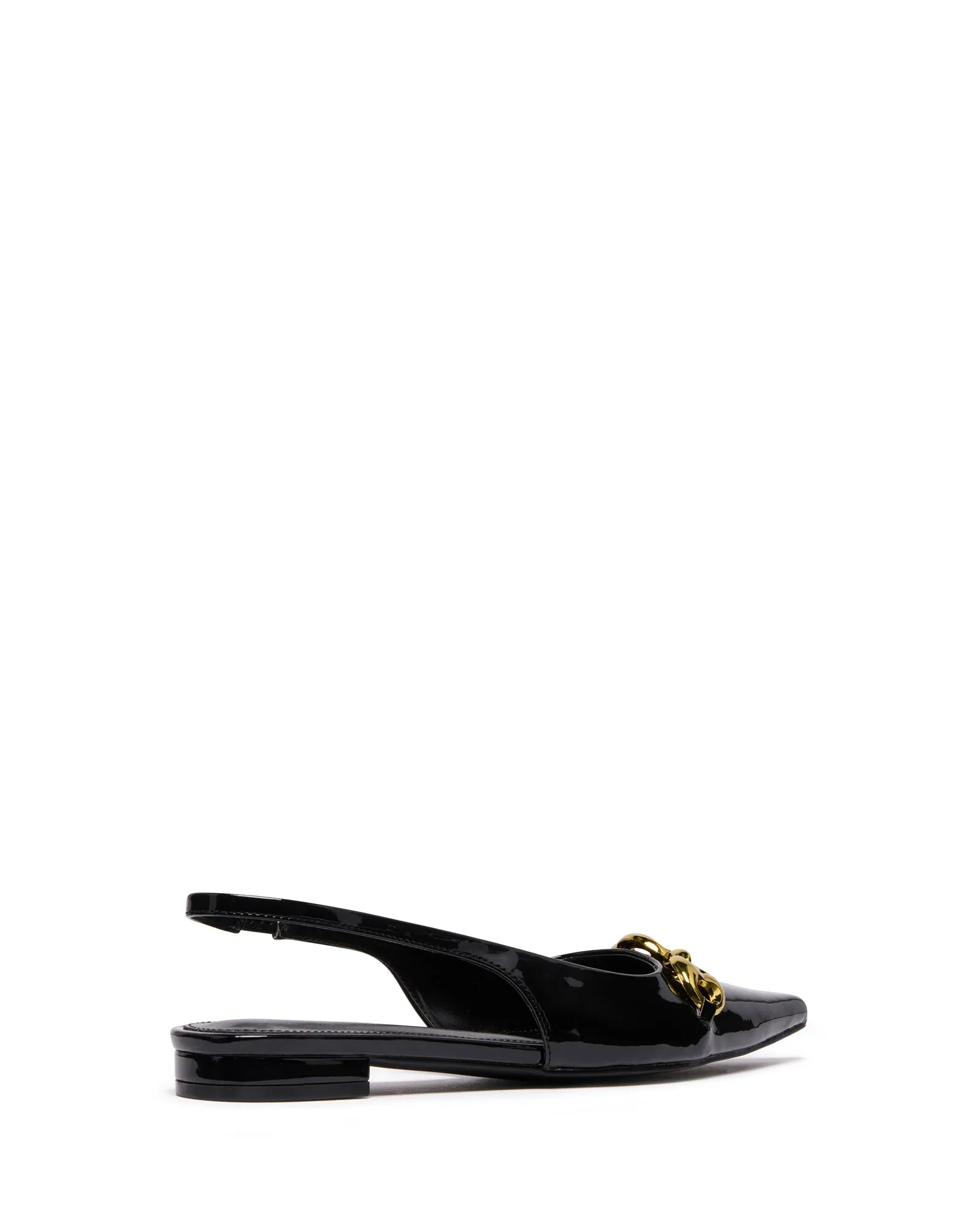 Escarpin Slingback Noir Vernis