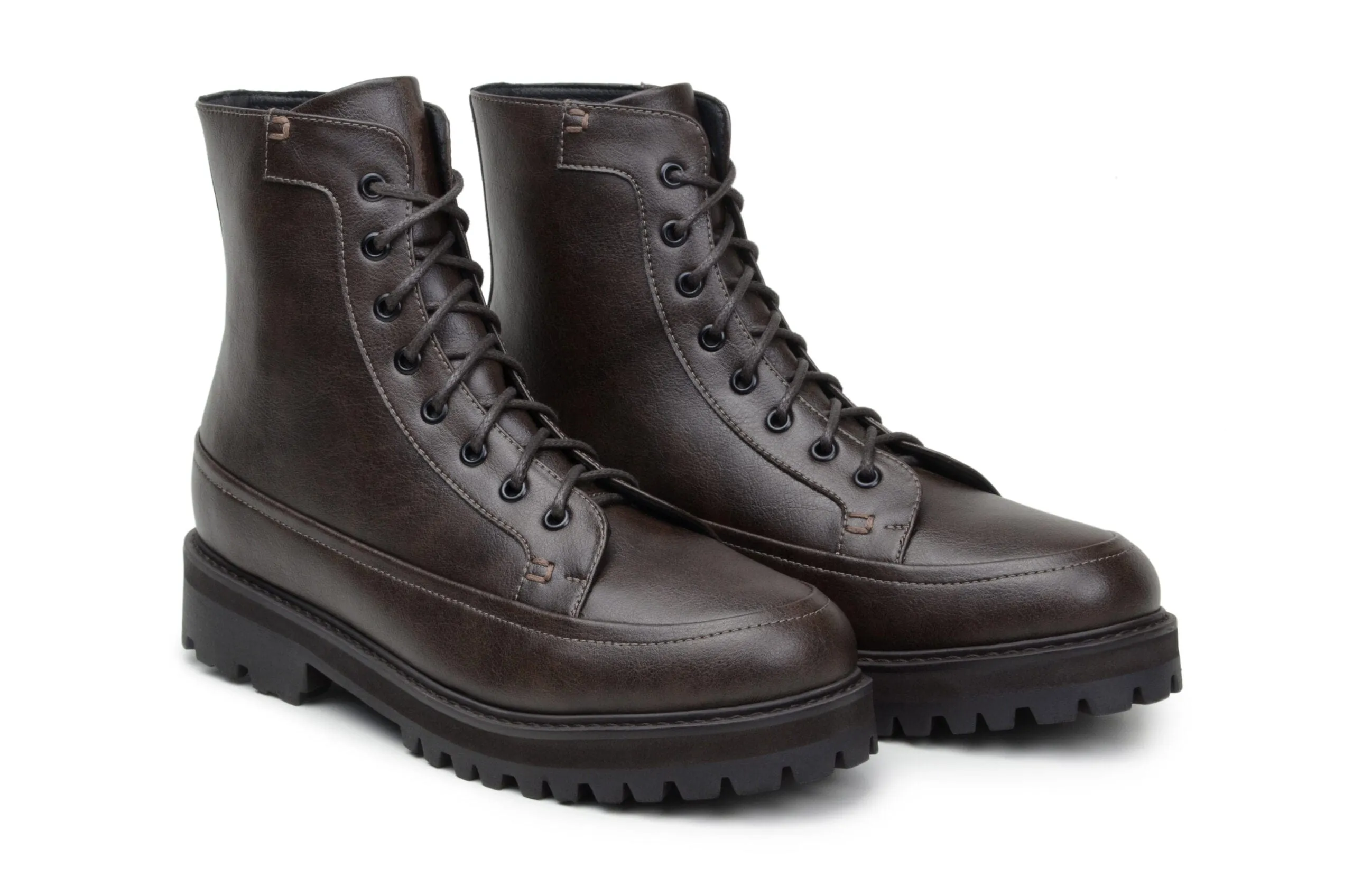 Bottes lacées unisexes en simili-cuir vegan Ingmar | Café express