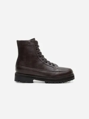 Bottes lacées unisexes en simili-cuir vegan Ingmar | Café express