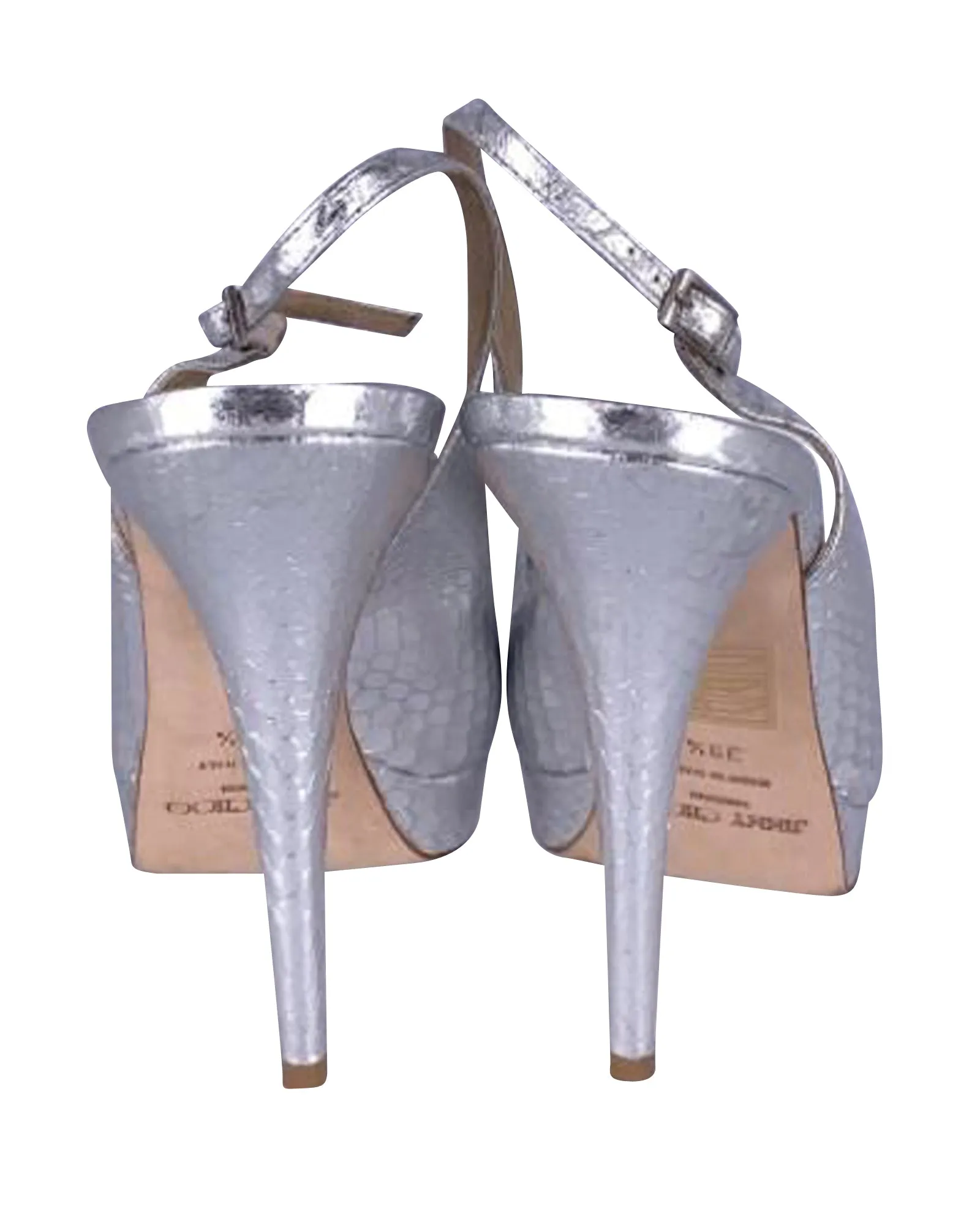 Escarpins Jimmy Choo Clue en cuir argenté_Jimmy-Choo