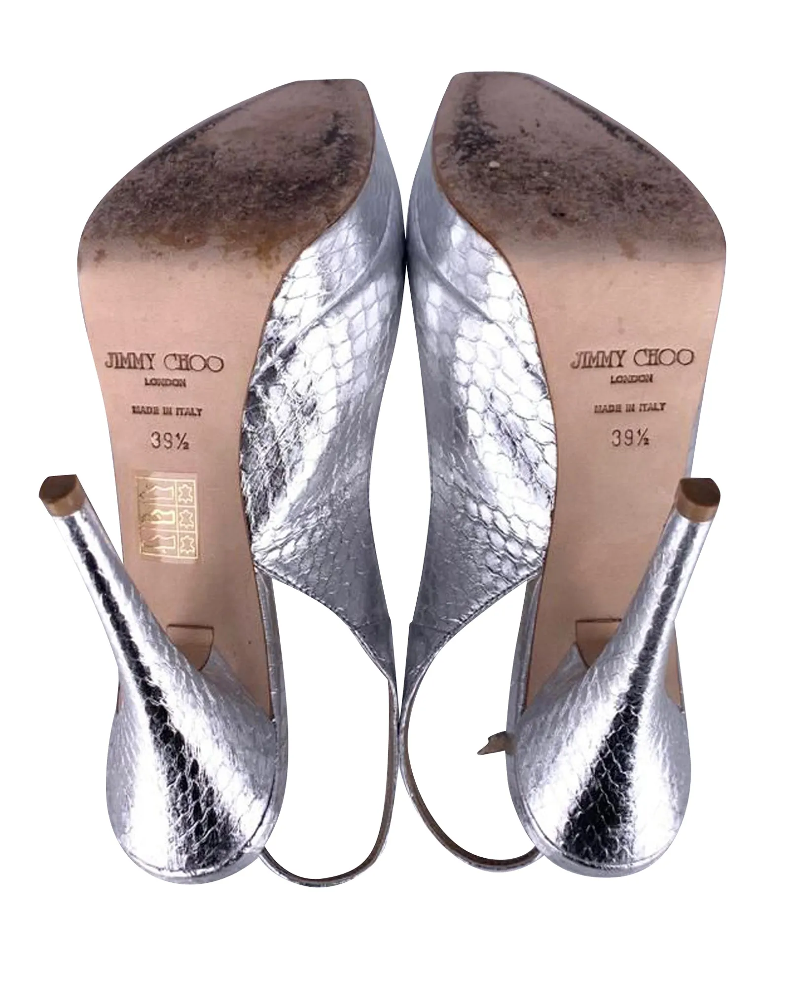 Escarpins Jimmy Choo Clue en cuir argenté_Jimmy-Choo
