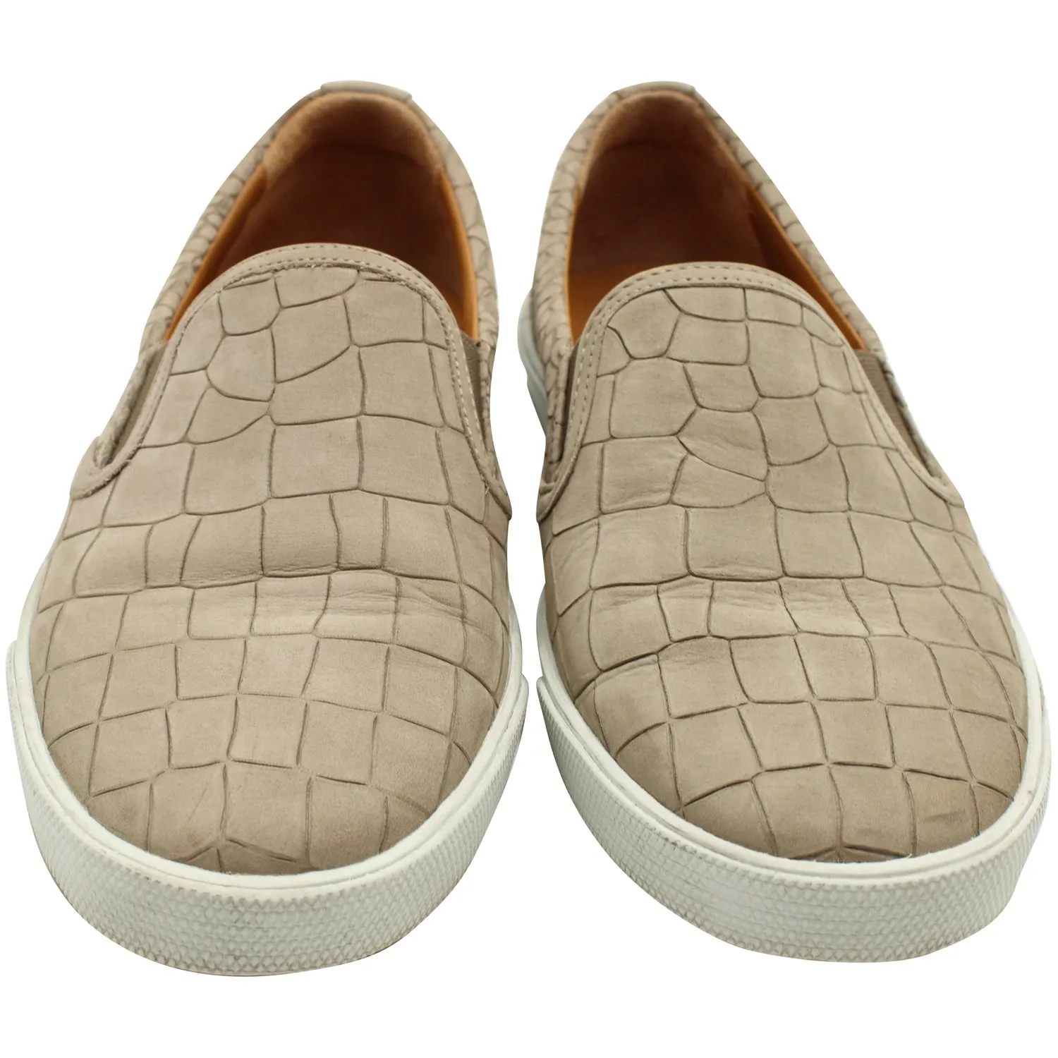 Jimmy Choo Escarpins à enfiler en cuir nude imprimé crocodile