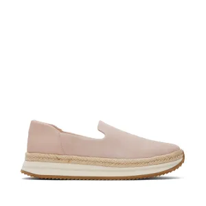 Jocelyn Escarpin en Suédine Rose avec Semelle Espadrille