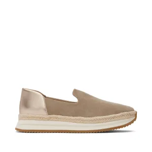 Jocelyn Suède Métallisé Taupe Basket Espadrille