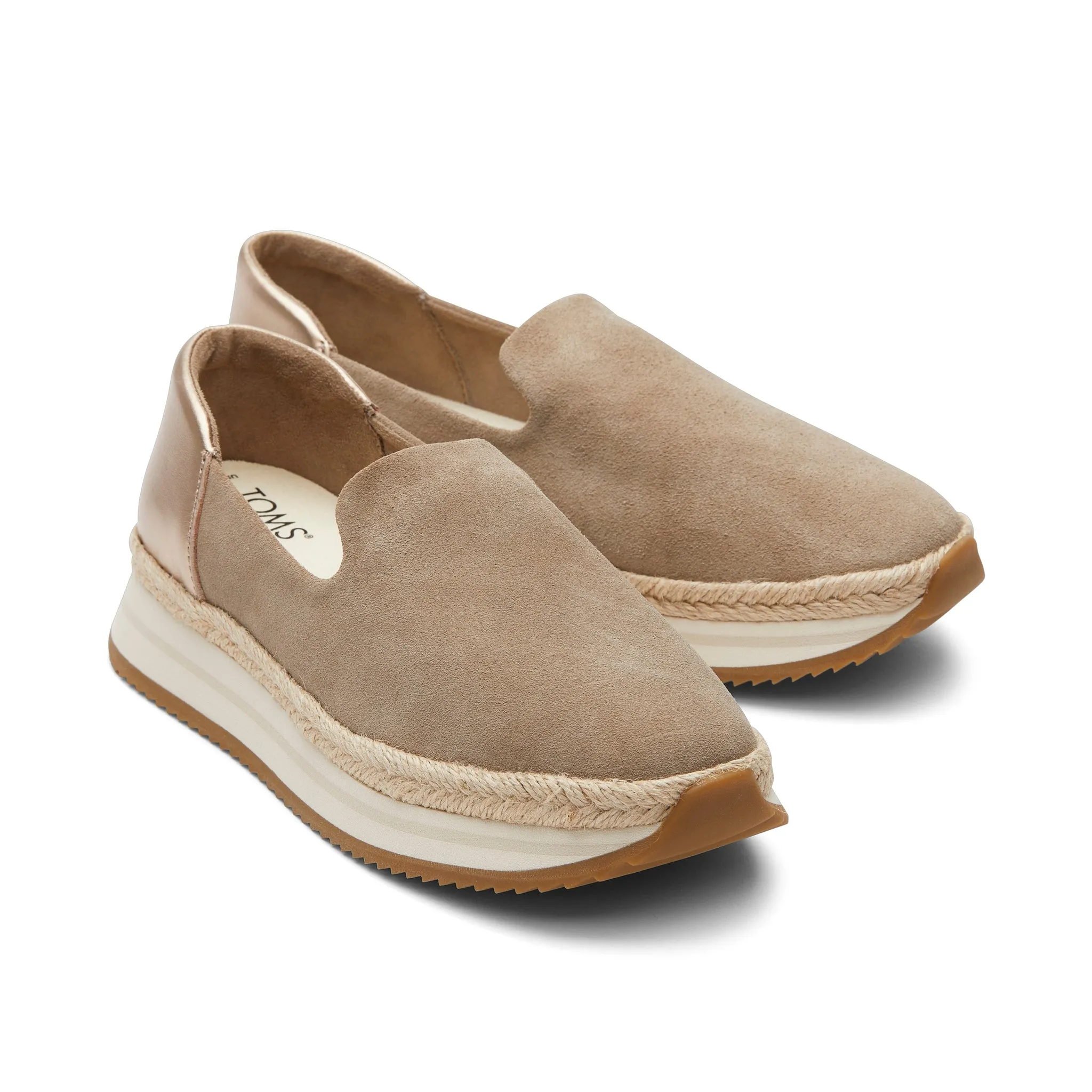 Jocelyn Suède Métallisé Taupe Basket Espadrille