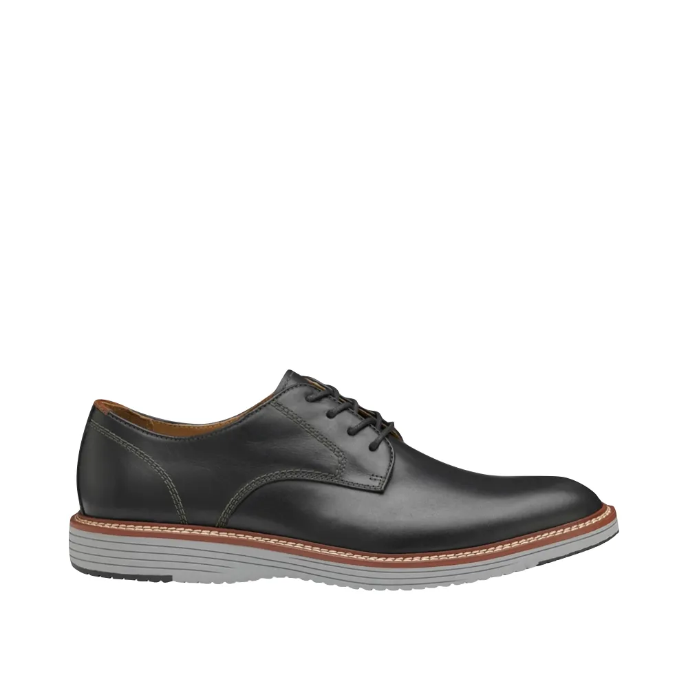 Johnston & Murphy Chaussures Oxford à Lacets en Cuir à Bout Rond pour Homme Upton en Noir