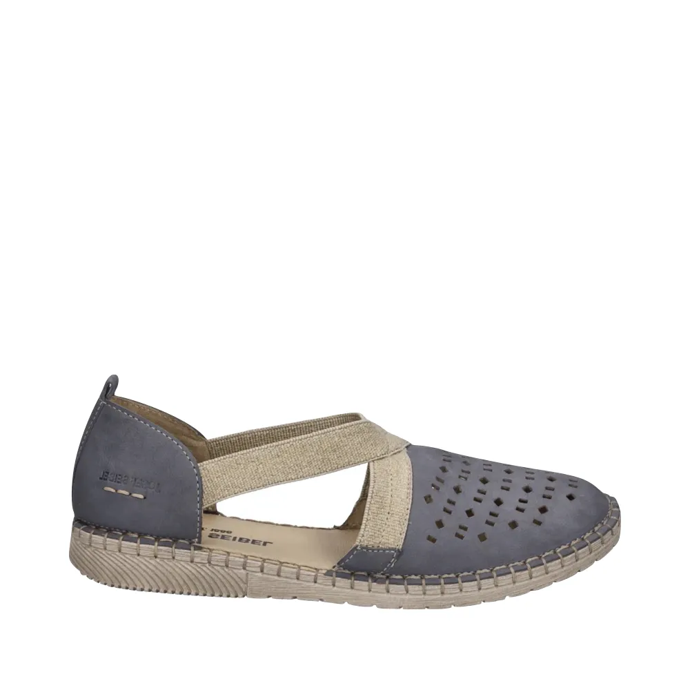 Josef Seibel Femme Sofie 44 Bride Croisée Mule en Jeans Bleu