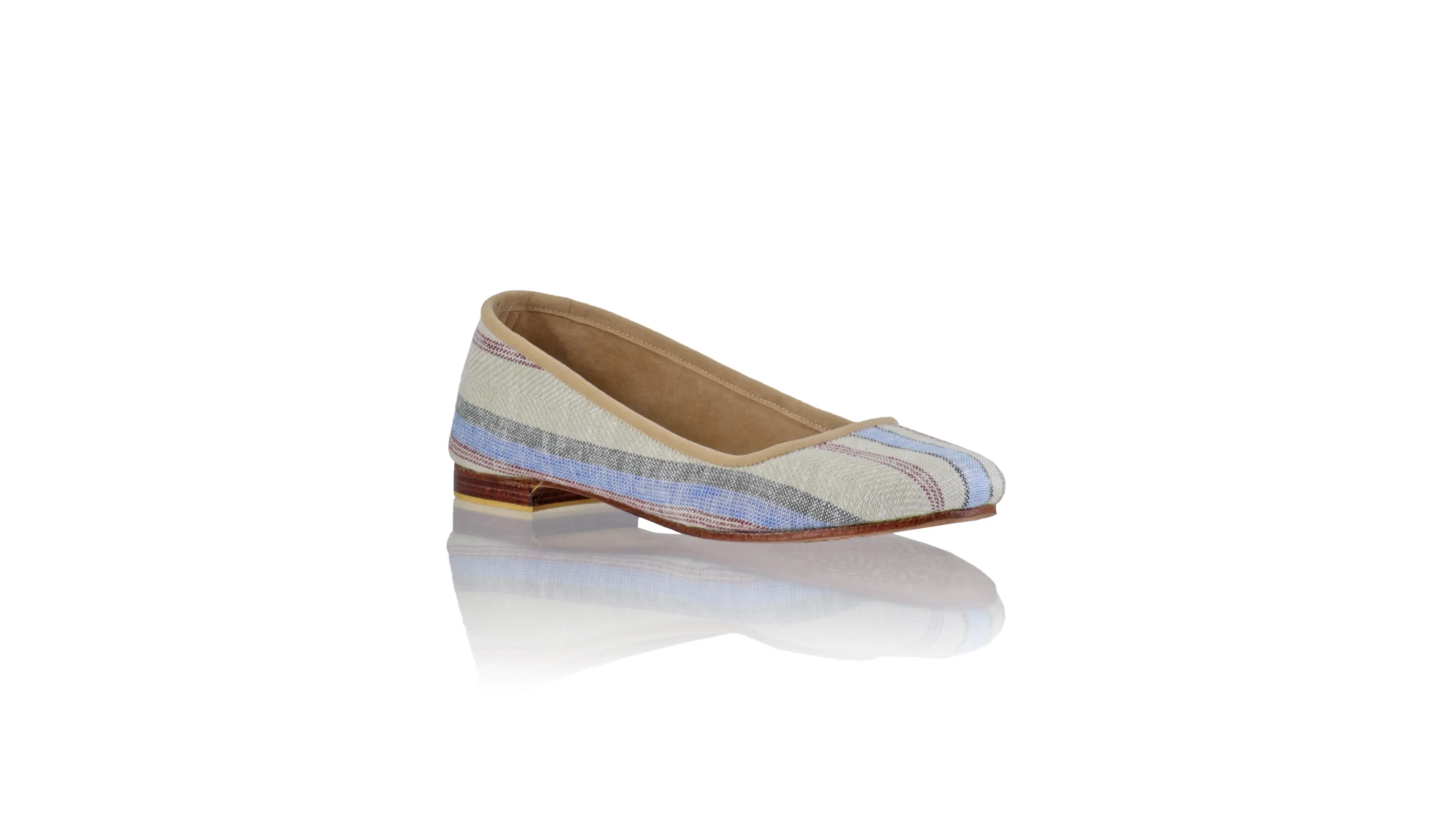 Kate 20mm Ballet - Ligne blanche et bleue en lin