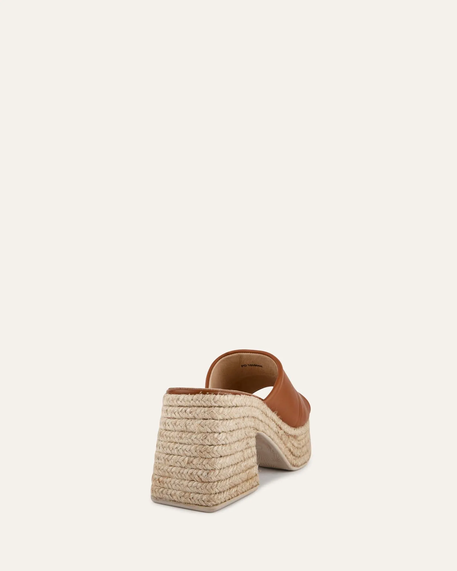 SANDALES ESPADRILLES À TALONS HAUTS KRISTEN EN CUIR TAN