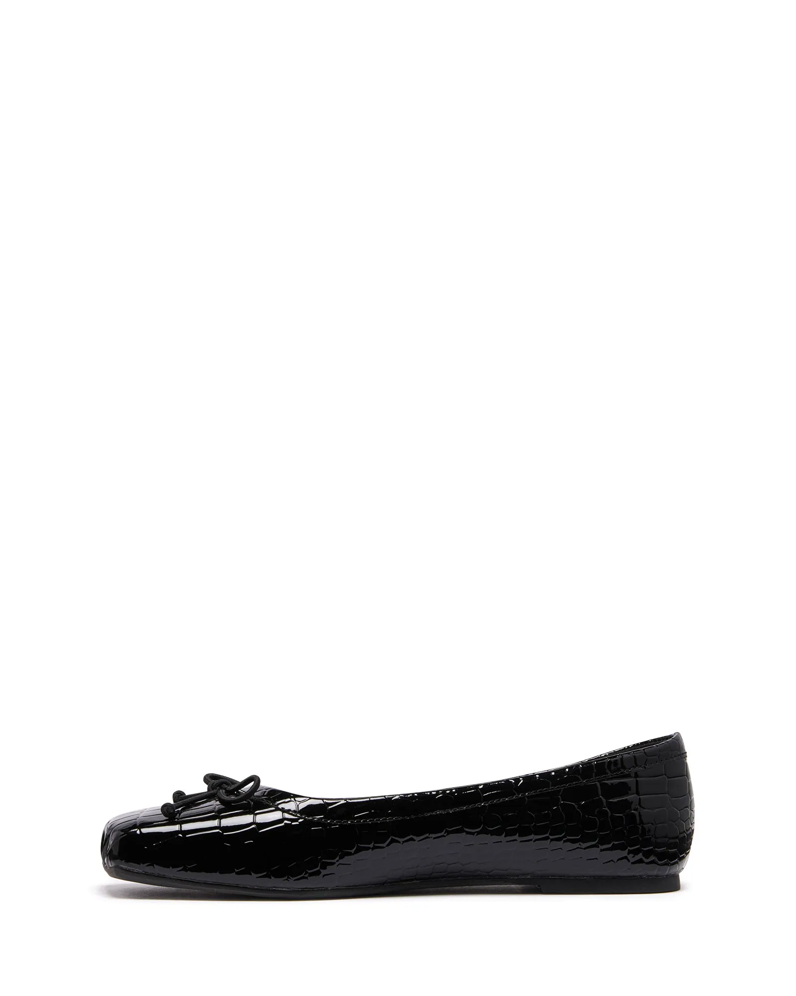 Ballerine Laine Noir Croco