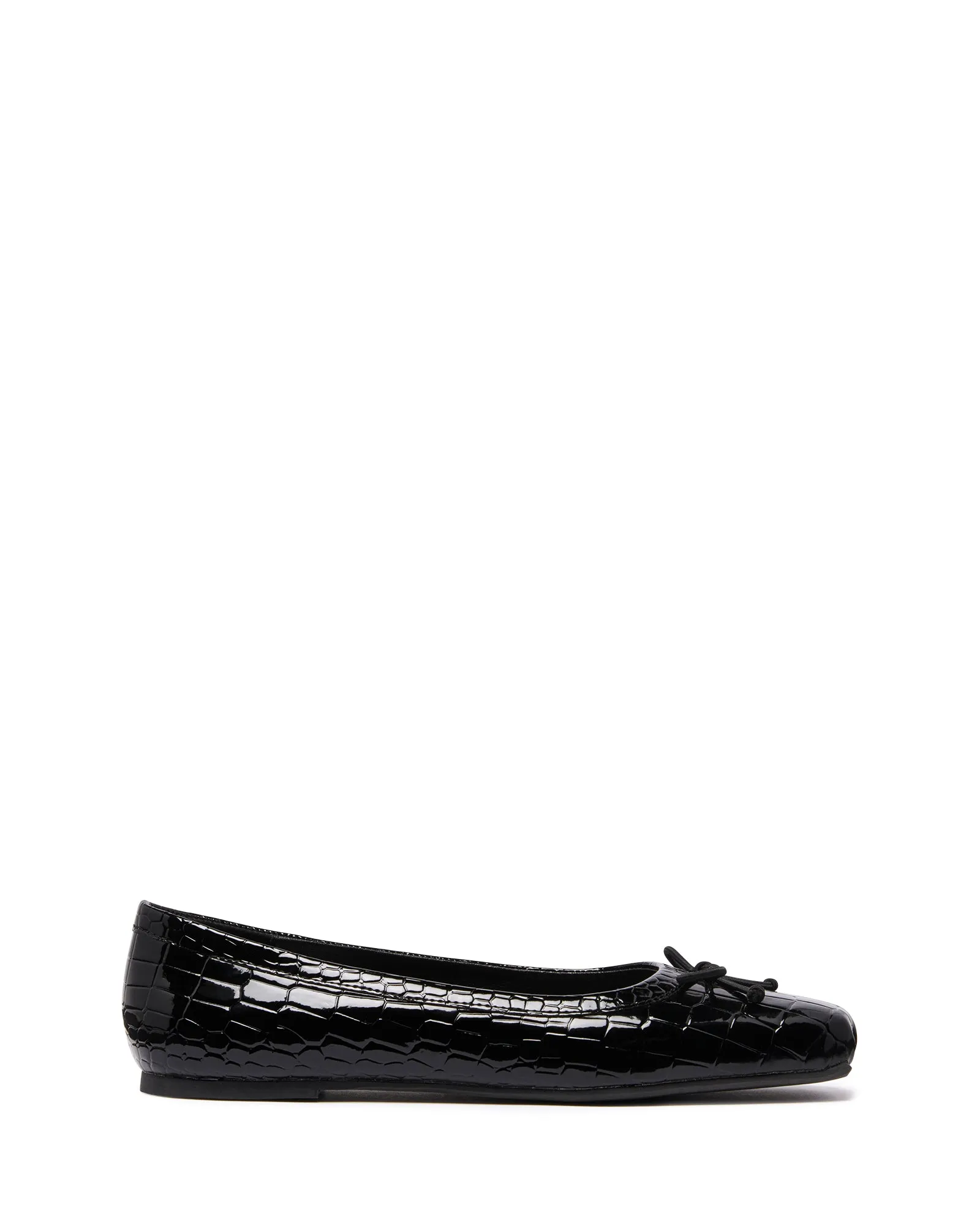 Ballerine Laine Noir Croco