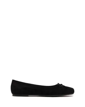 Ballerine en Suédine Noir Laine