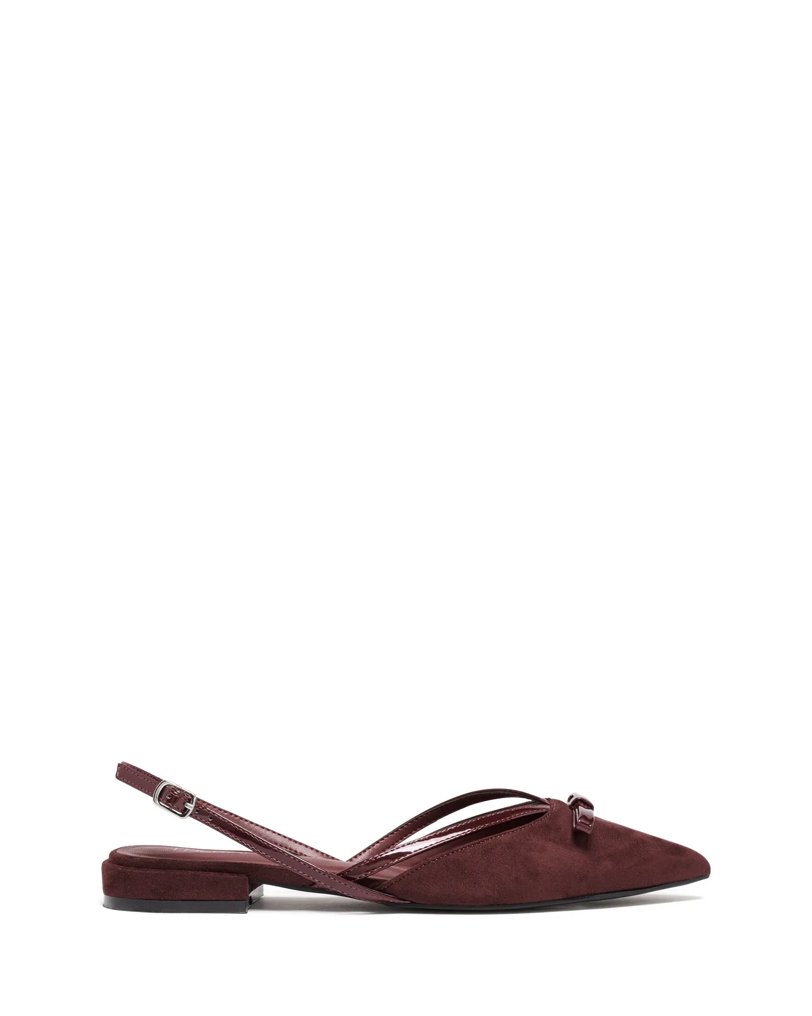 Lalaa Flat Point Bordeaux en daim