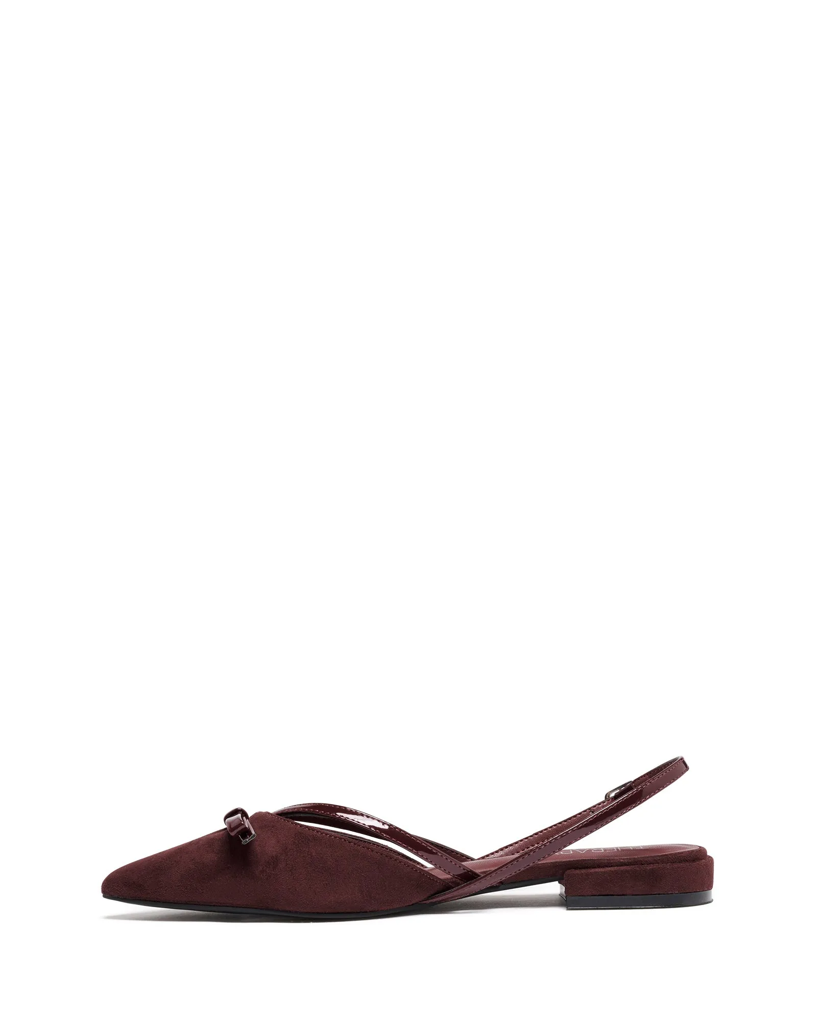 Lalaa Flat Point Bordeaux en daim