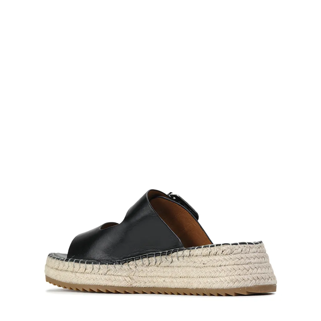 LAROSSA ESPADRILLE À LANIÈRES EN CUIR