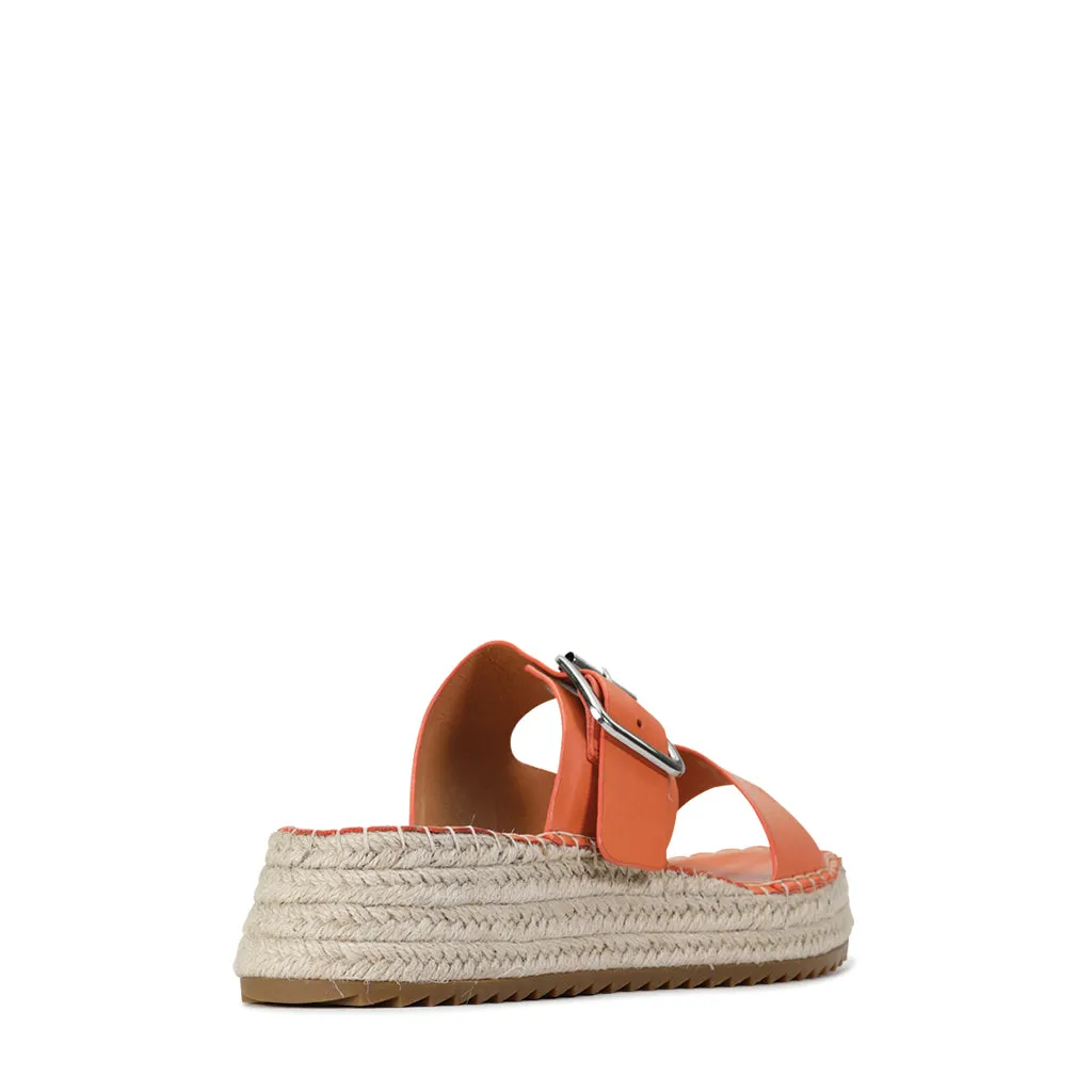 LAROSSA ESPADRILLE À LANIÈRES EN CUIR