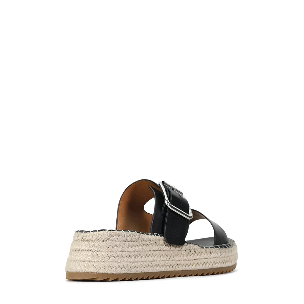 LAROSSA ESPADRILLE À LANIÈRES EN CUIR