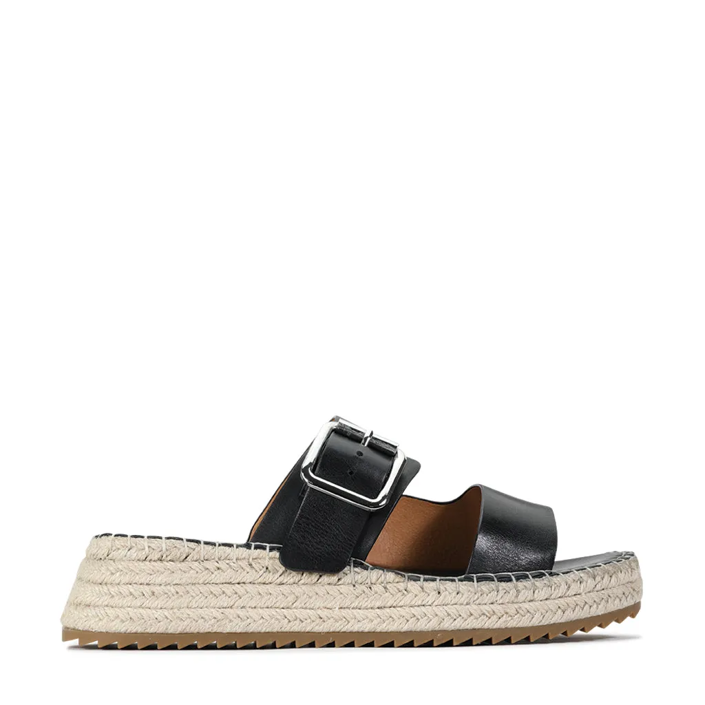 LAROSSA ESPADRILLE À LANIÈRES EN CUIR