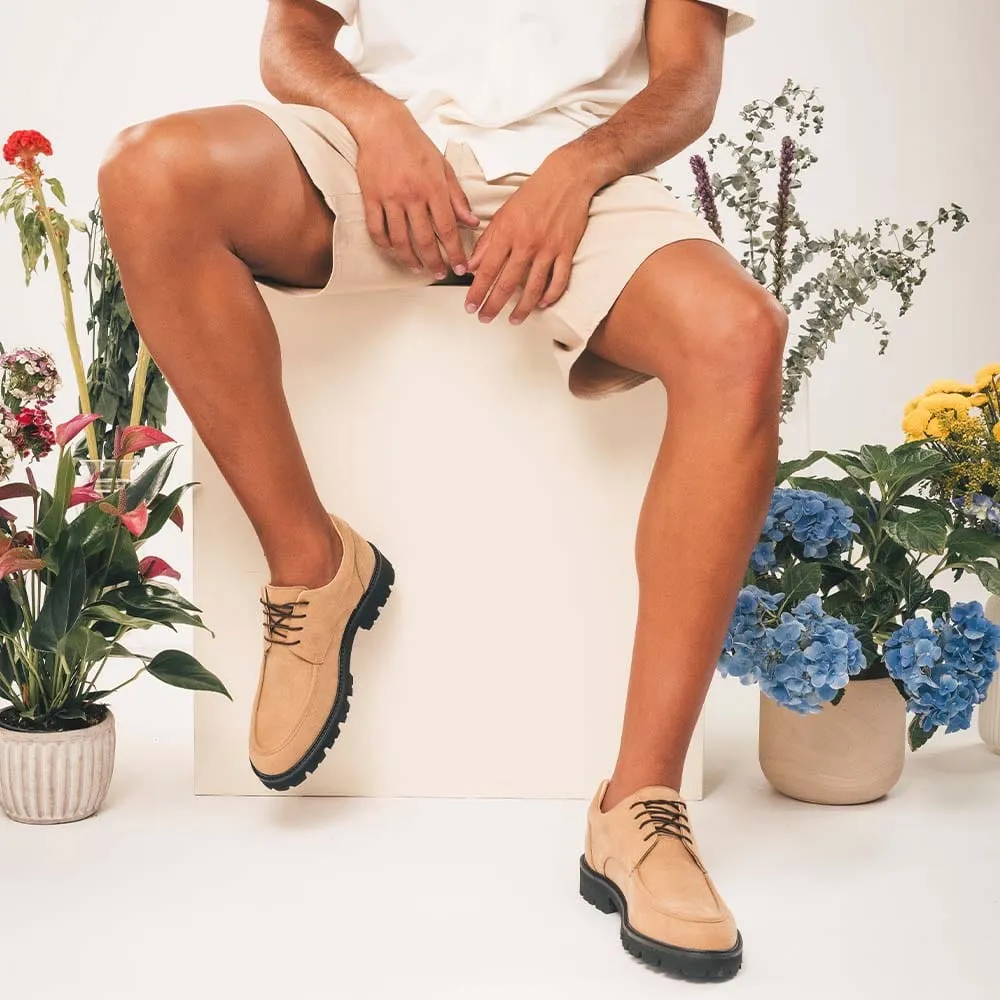 Derby en similicuir vegan pour homme Luke | Beige