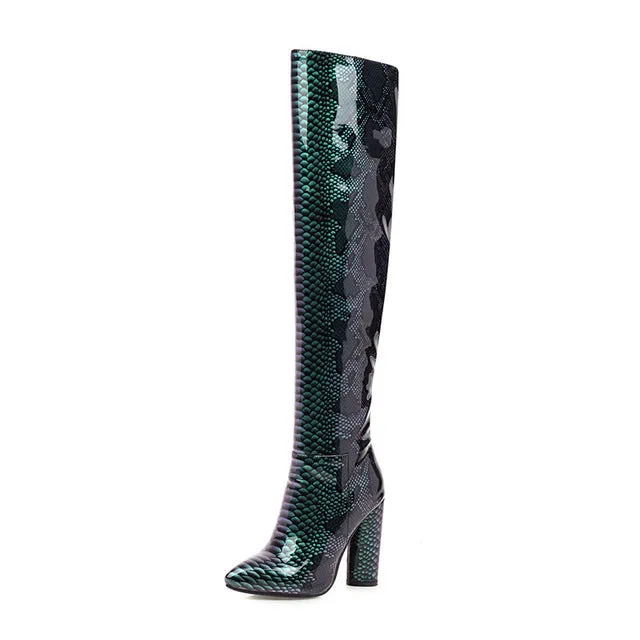 MEMUNIA 2020 en vente chaude bottes hautes pour femmes à bout pointu talons hauts chaussures pour fête et bal automne hiver bottes cuissardes femme Fashion Nova Shoes