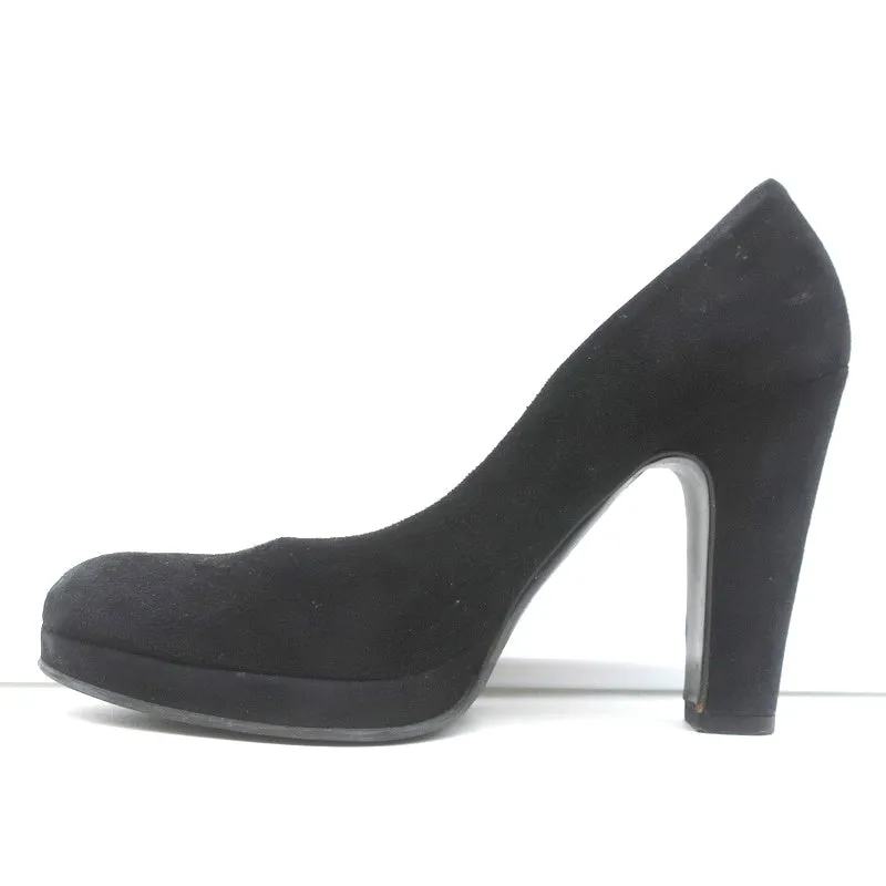 Escarpins Plateforme Miu Miu en Suède Noir Taille 36.5