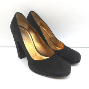 Escarpins Plateforme Miu Miu en Suède Noir Taille 36.5