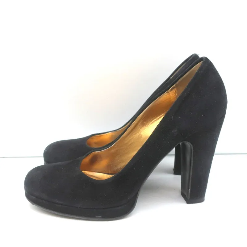 Escarpins Plateforme Miu Miu en Suède Noir Taille 36.5