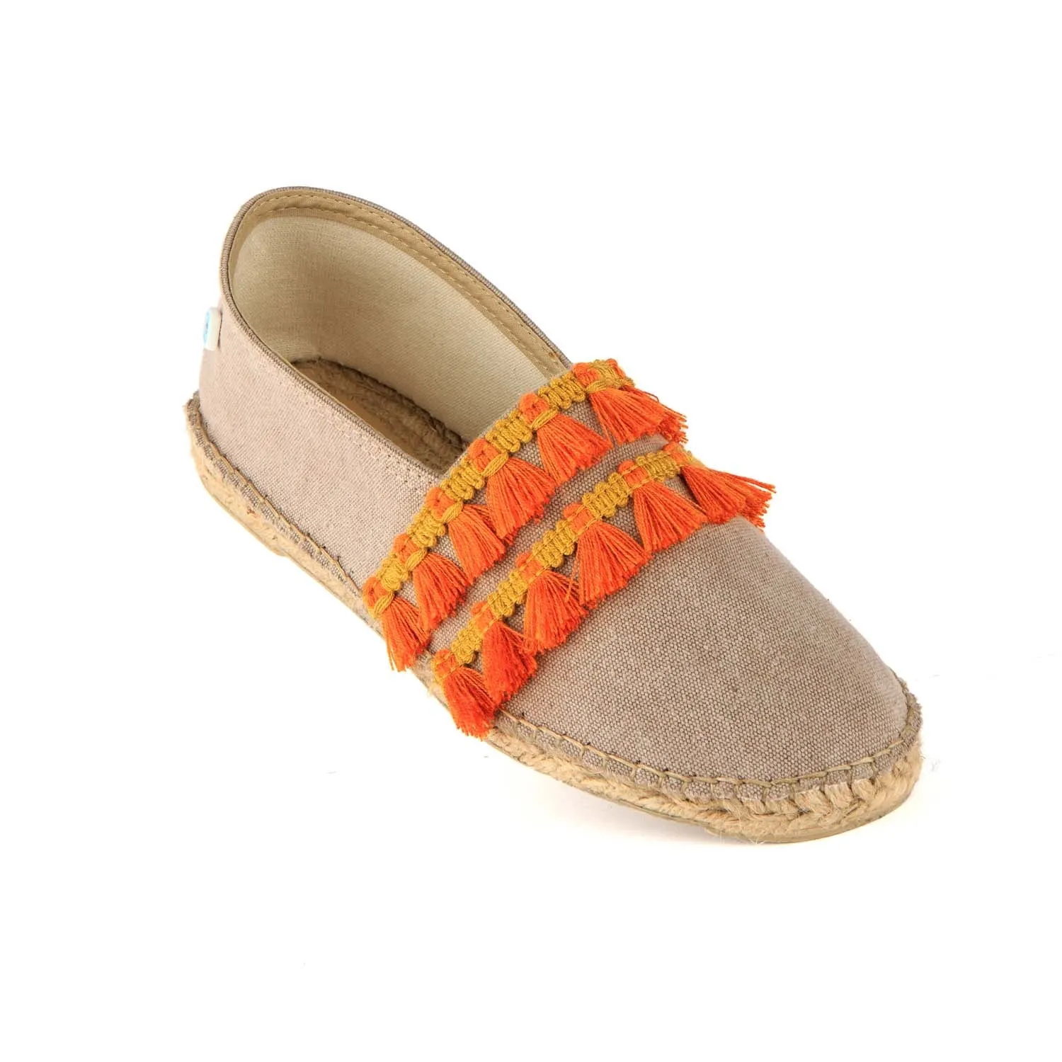 Mes Escarpins Vegan en Coton Espadrille à Pompons | Pierre