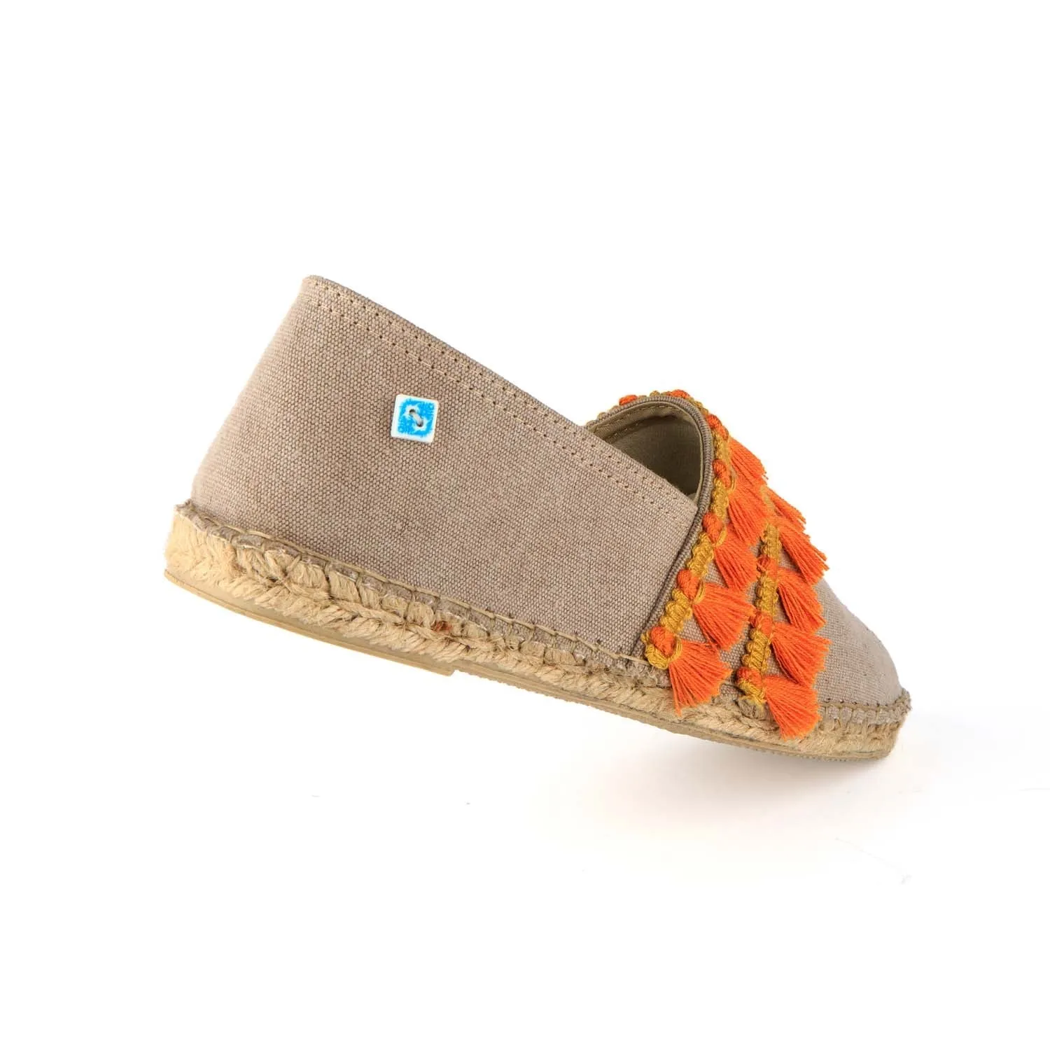 Mes Escarpins Vegan en Coton Espadrille à Pompons | Pierre