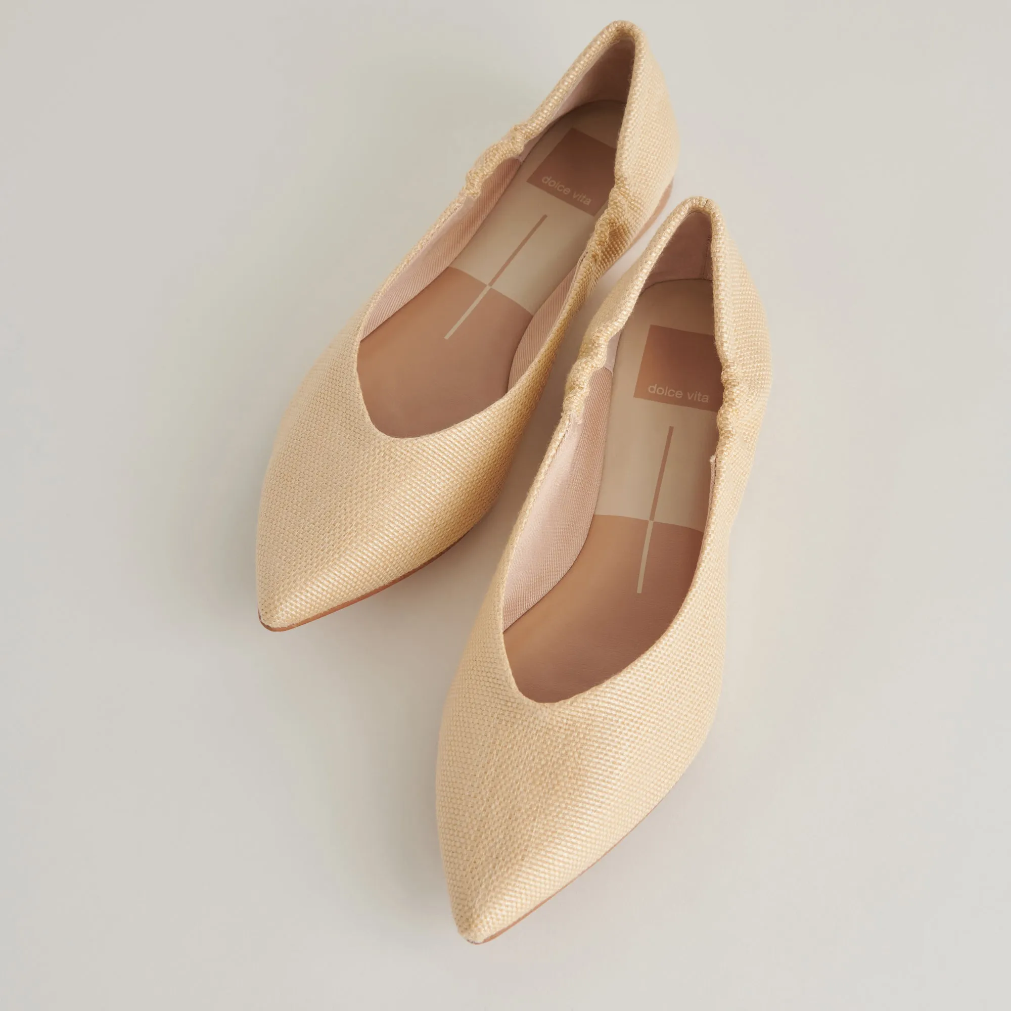 NADAV BALLET FLATS LT RAFFIA NATUREL