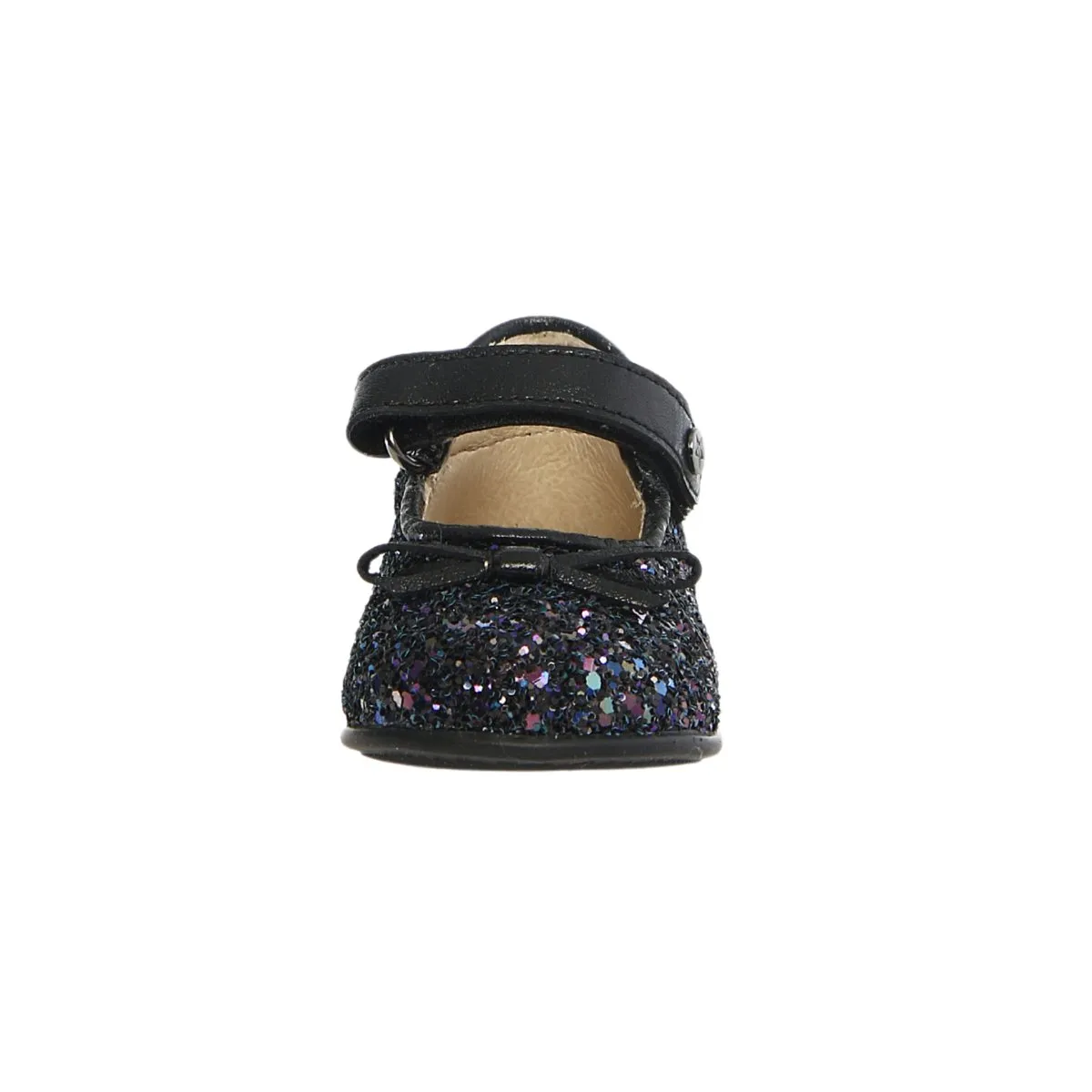 Chaussures Naturino pour tout-petits (Tailles 22-26) Ballerine Noir/Multicolore avec Nœud Pailleté Mary Jane