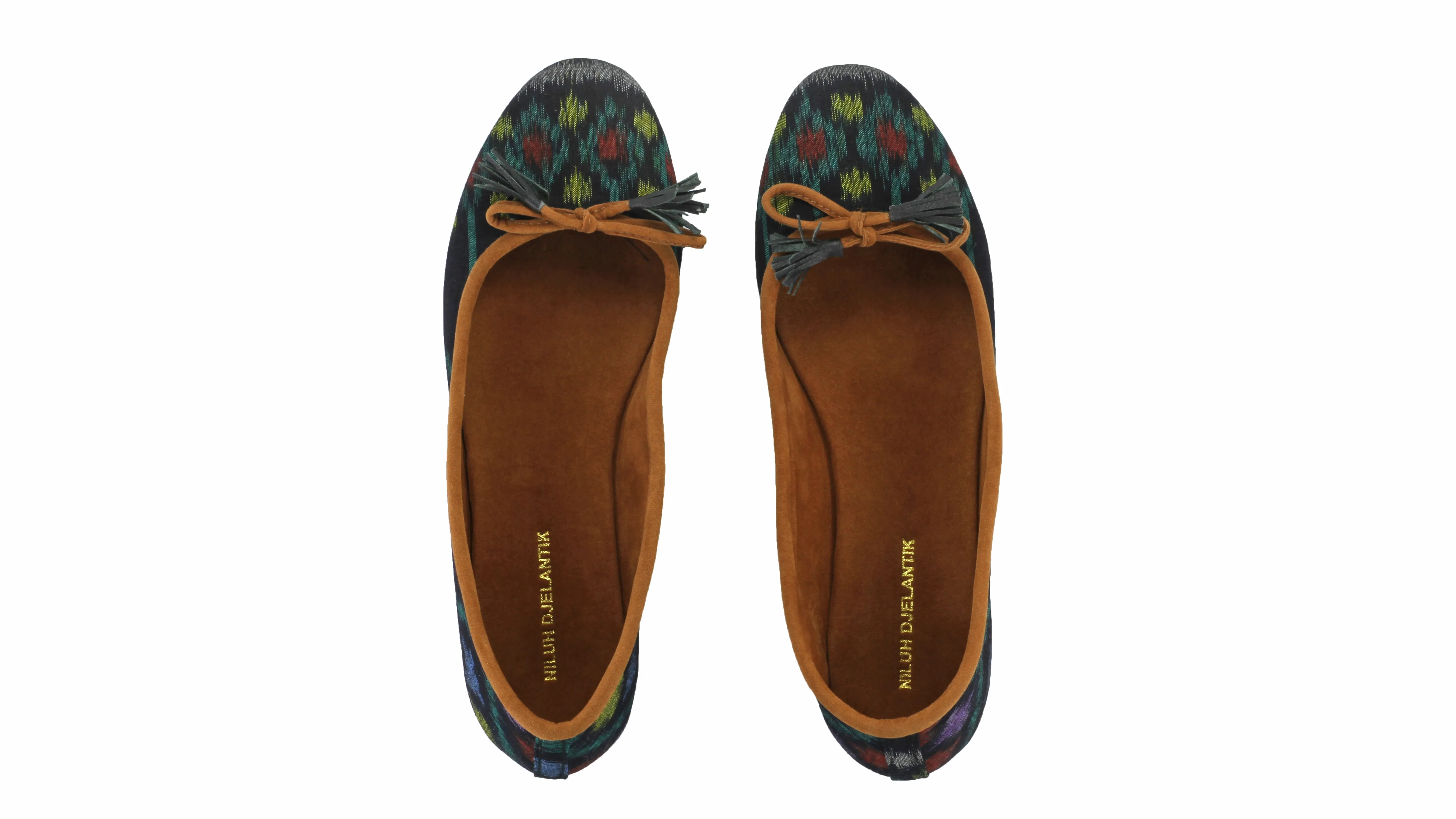 Noemi 20mm Ballet - Noir & Vert Endek