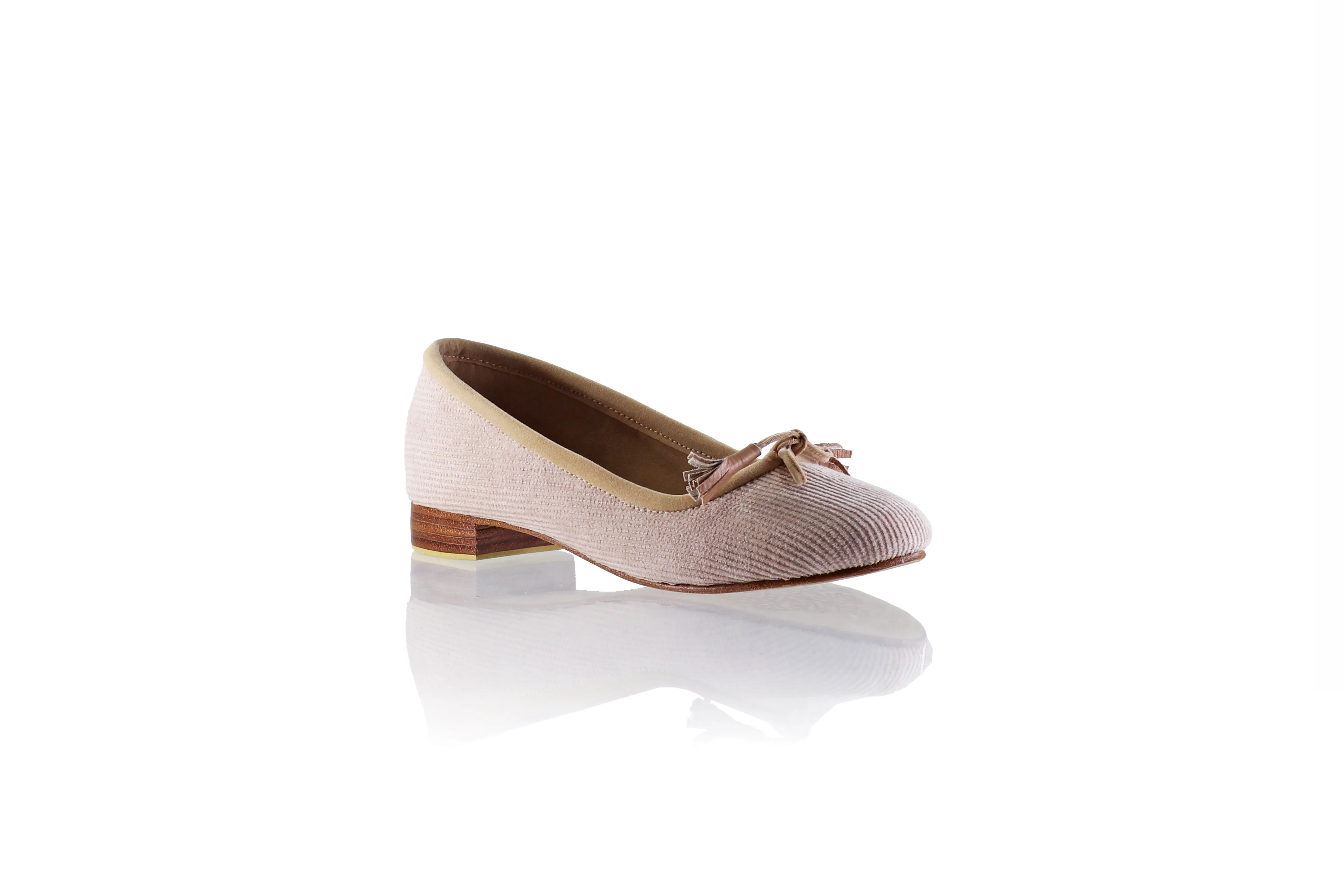 Noemi 20mm Ballet - Velours côtelé rose poussiéreux