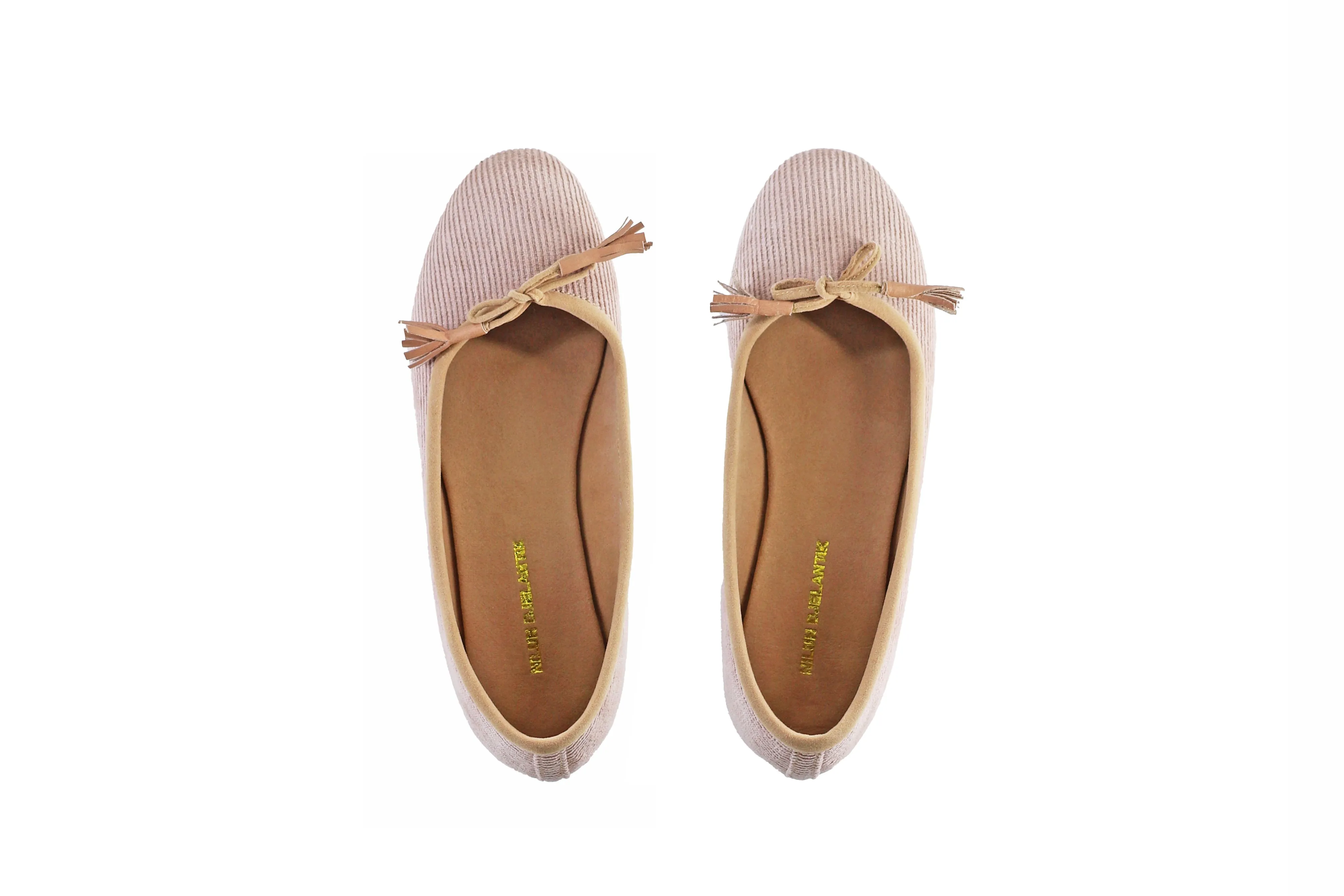 Noemi 20mm Ballet - Velours côtelé rose poussiéreux