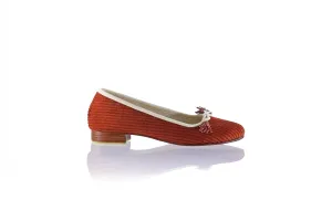 Noemi 20mm Ballet - Velours côtelé Terre cuite