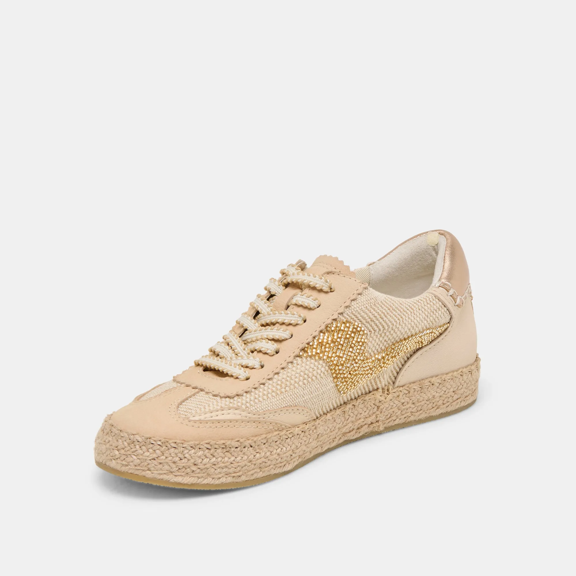 AVIS ESPADRILLES BASKETS PERLÉES DORÉ MULTICOLORE TOILE DE JUTE