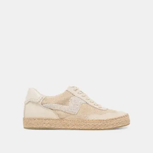 AVIS ESPADRILLES SNEAKERS À PERLES NATUREL MULTICOLORE TOILE DE JUTE