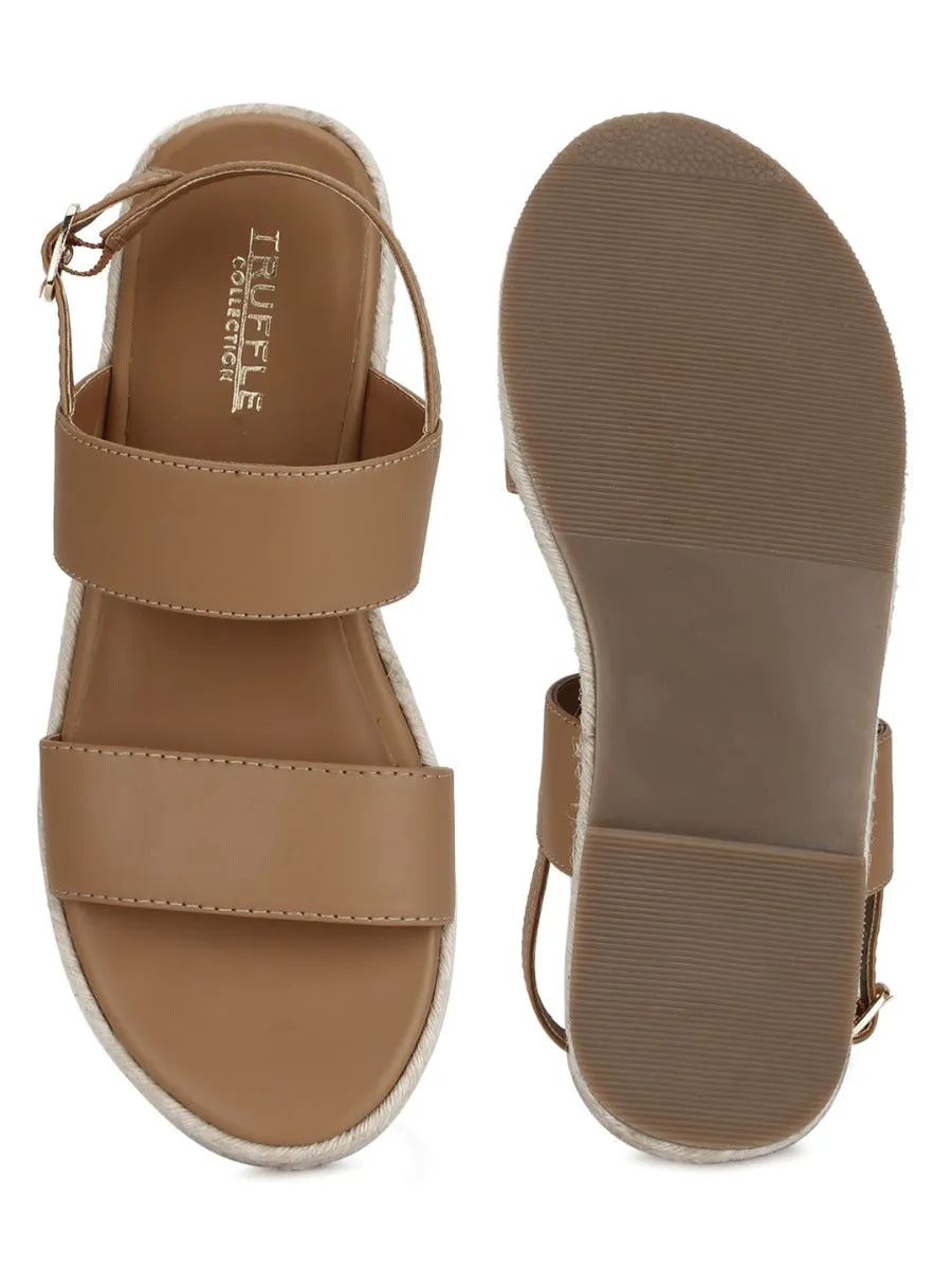 Espadrilles en jute PU nude