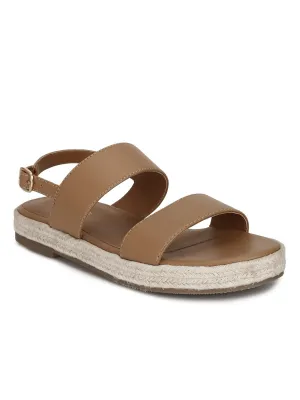 Espadrilles en jute PU nude