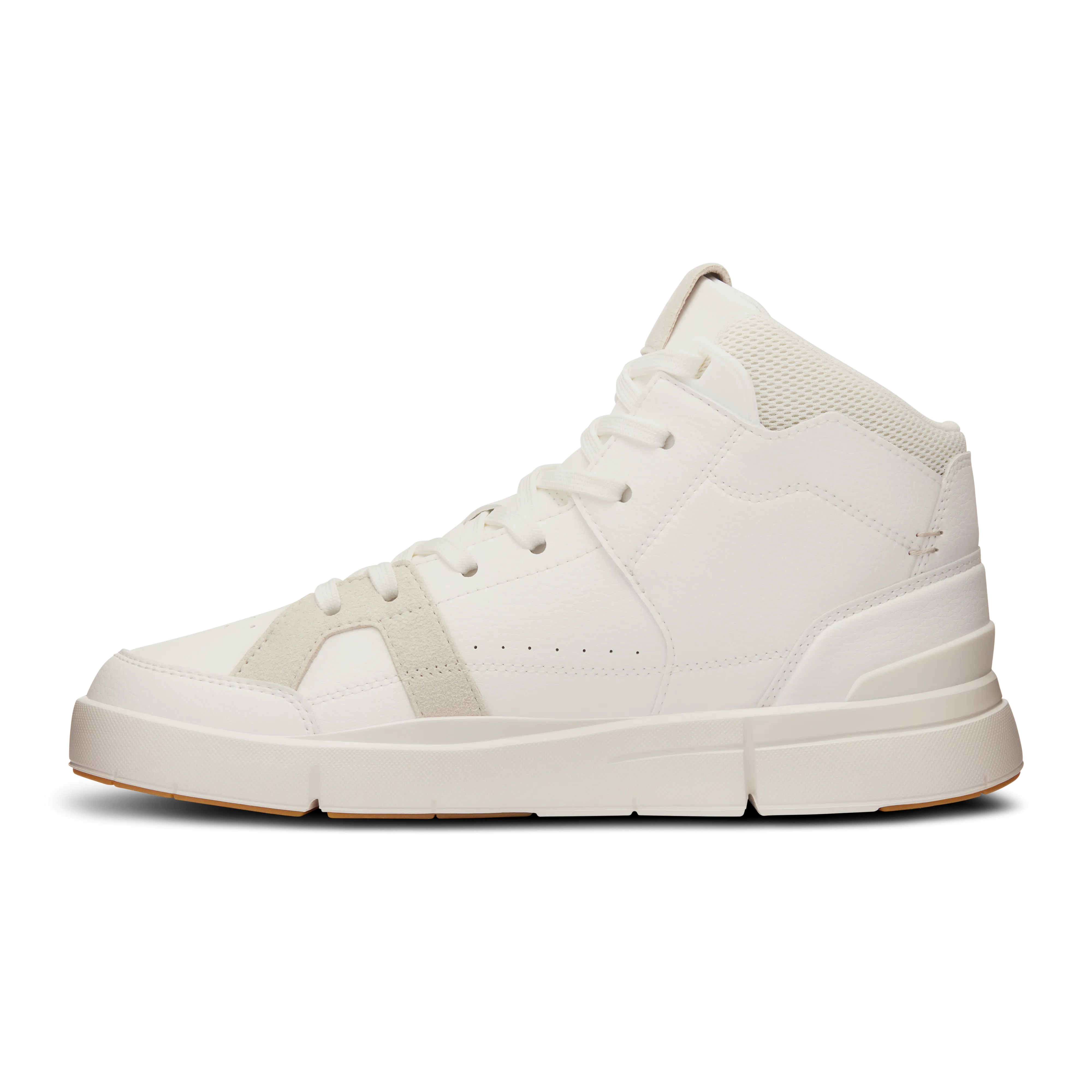 On Running Femme The Roger Clubhouse Mid Chaussures - Blanc / Sable