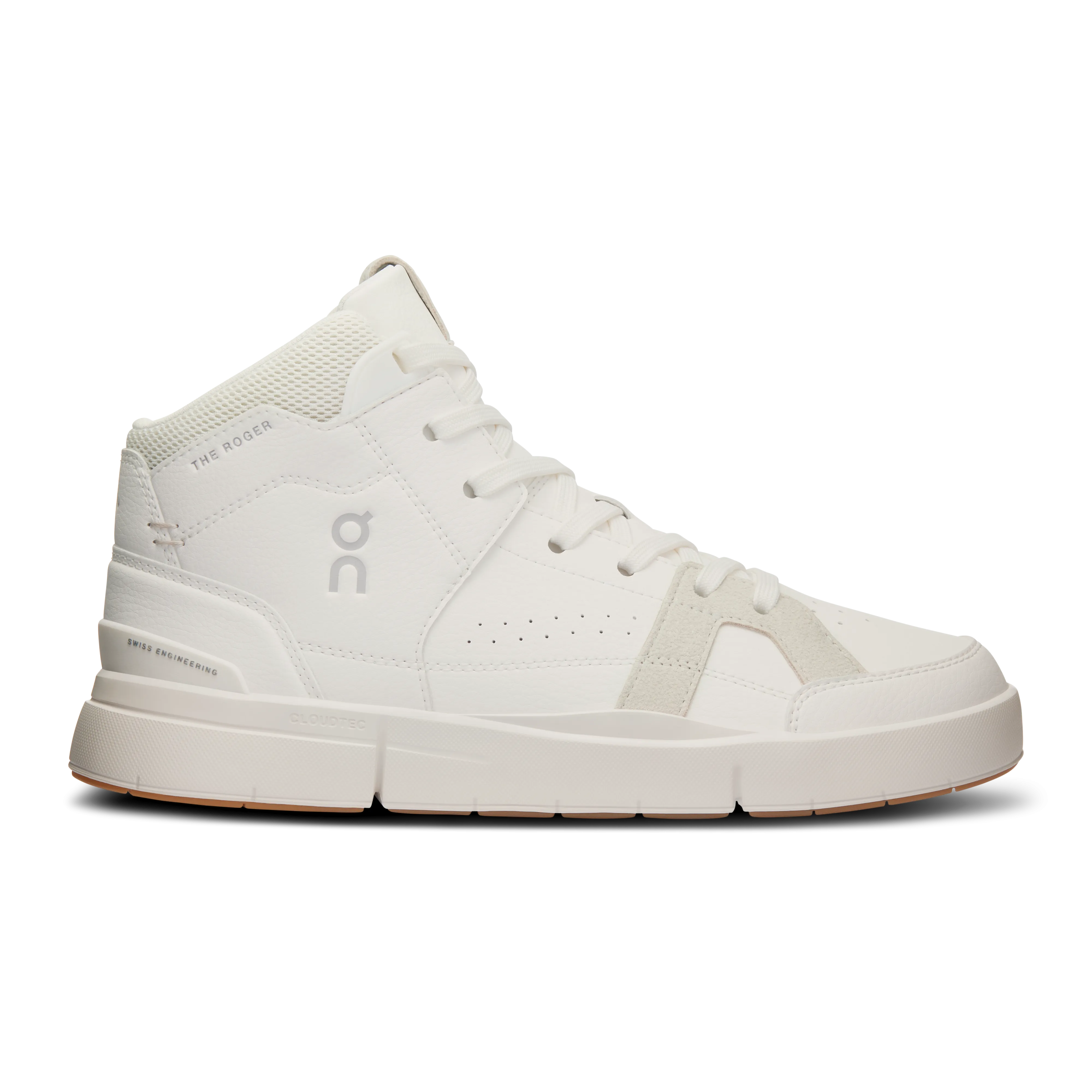 On Running Femme The Roger Clubhouse Mid Chaussures - Blanc / Sable