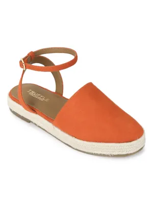 Sandales Espadrilles Plates Micro Orange