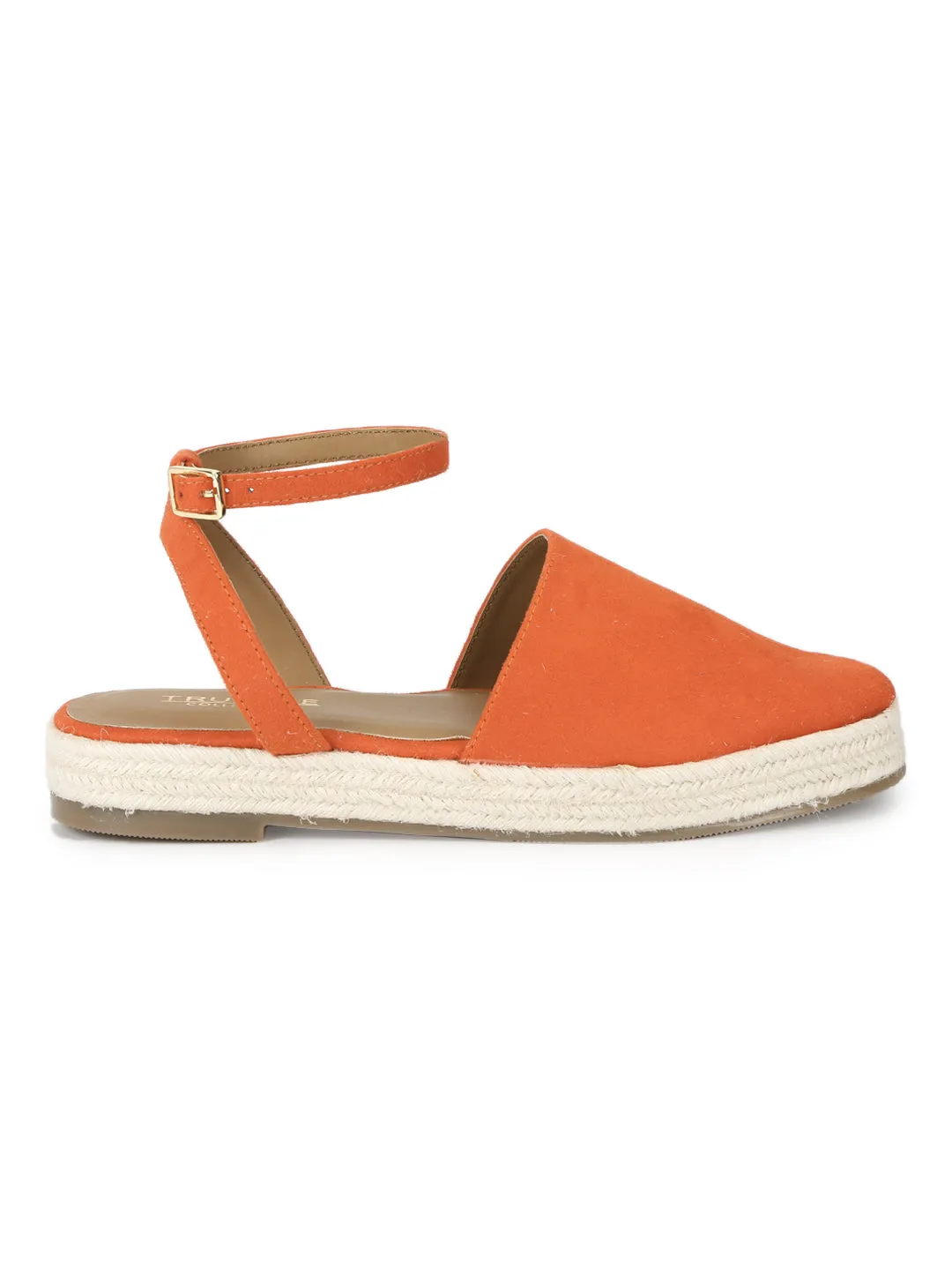 Sandales Espadrilles Plates Micro Orange