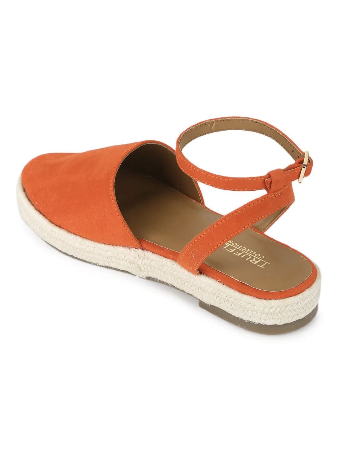 Sandales Espadrilles Plates Micro Orange