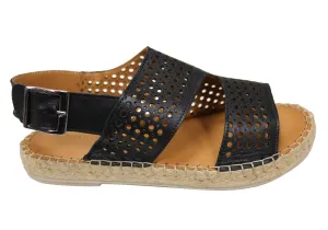 Sandales Espadrilles Confortables en Cuir Européen pour Femmes Orizonte Cove - Chaussures Orizonte