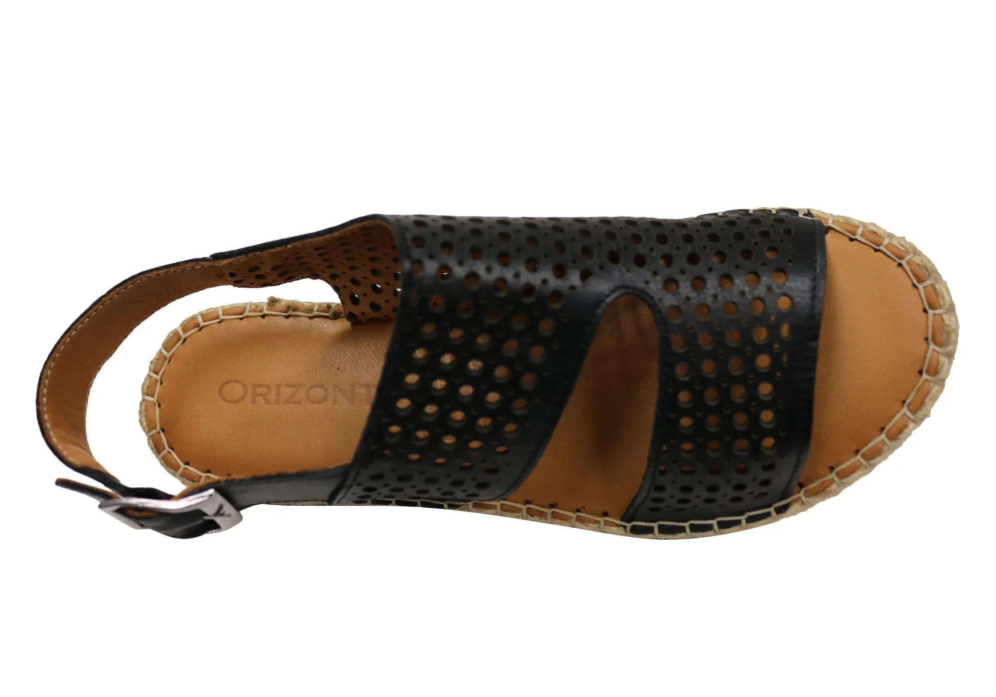 Sandales Espadrilles Confortables en Cuir Européen pour Femmes Orizonte Cove - Chaussures Orizonte