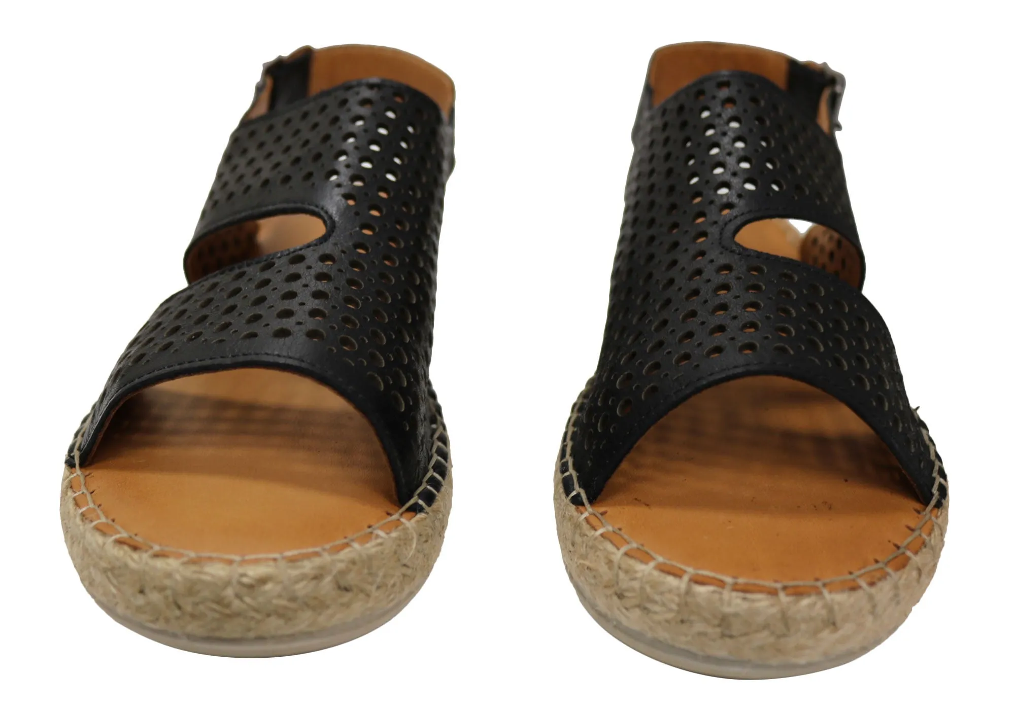 Sandales Espadrilles Confortables en Cuir Européen pour Femmes Orizonte Cove - Chaussures Orizonte