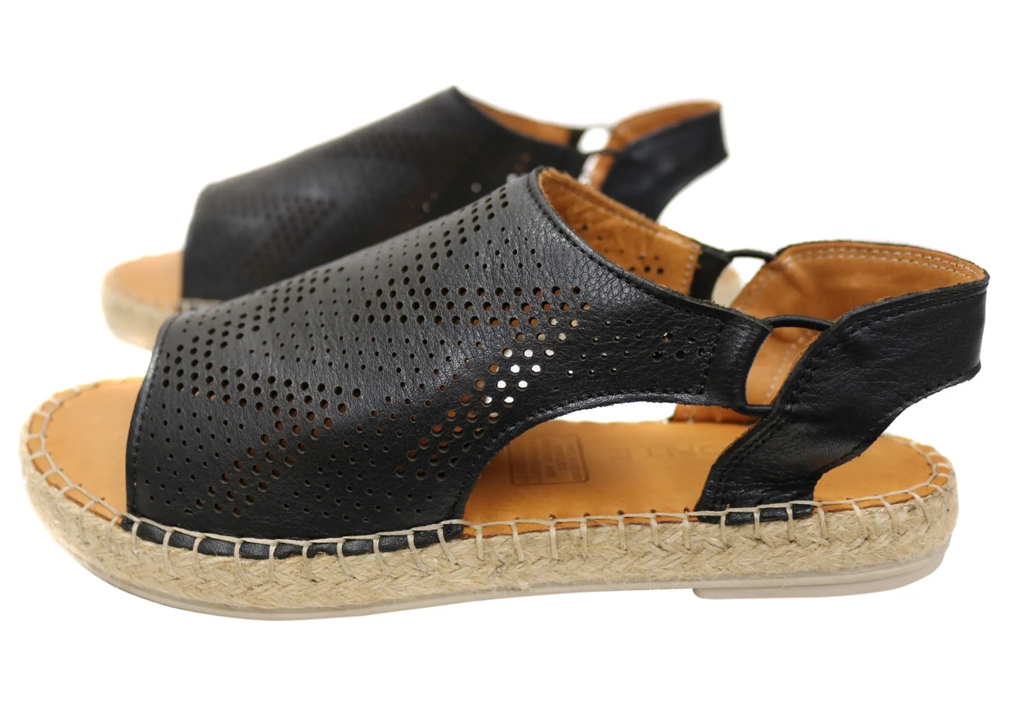 Orizonte Katrina Sandales Espadrilles Confort en Cuir Européen pour Femme Orizonte Chaussures